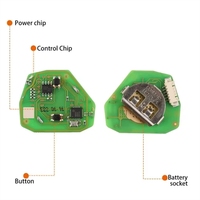 Llave en Blanco Xhorse VVDI con 2 Botones Serie B XKTO05EN 25 para Programador de Herramientas de Control de Automóviles