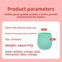 Gobelet d'apprentissage pour bébé avec couvercle en silicone anti-chute, tasse à eau domestique en forme de cercle pour nourrissons