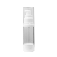 Flacon pompe sans air en plastique PP+AS 15/30/50ml pour sérum et crème visage, idéal pour l'emballage de sauces et d'essences