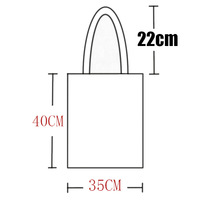 Sac fourre-tout en toile de coton personnalisable avec motif lettres, avec bandoulière, prêt à être expédié, pour courses et bricolage