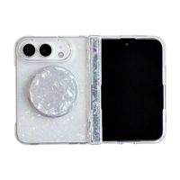 Étui pliable pour iPhone Duo, motif coquille de perle, protection de l'axe central, pour Apple Duo
