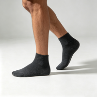 Chaussettes de sport personnalisées pour hommes et femmes, tissées à haute densité, respirantes, confortables, en coton mélangé, côtelées, chaussettes athlétiques OEM ODM