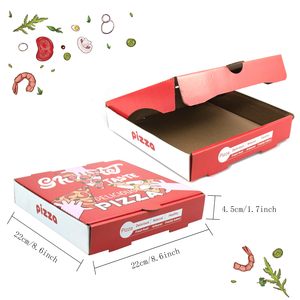 Logotipo de impresión personalizado Pizzas 8 9 10 11 12 14 pulgadas cajas de pizza tablero corrugado pizza cartón para llevar caja de embalaje - Product Image 3