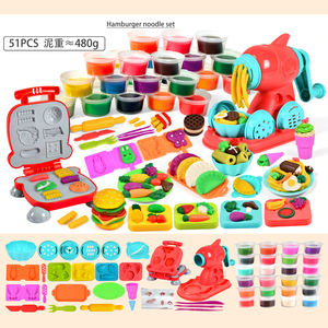 Juego de Masilla de Colores JinYing para Hacer Hamburguesas y Fideos, Arcilla de Colores para Juego de Imitación en la Cocina, 12 Colores - Product Image 3