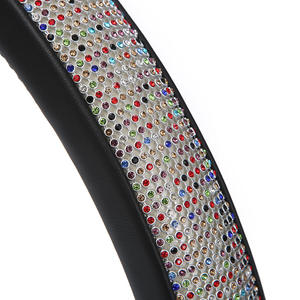 Accesorios Interiores <span class=keywords><strong>para</strong></span> Automóvil, <span class=keywords><strong>Funda</strong></span> de <span class=keywords><strong>Volante</strong></span> con Diamantes Brillantes <span class=keywords><strong>para</strong></span> <span class=keywords><strong>Mujer</strong></span>, Brillante, Gran Venta - Product Image 3