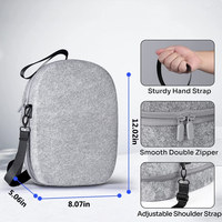 Étui de transport rigide Compatible avec Oculus Quest 2 avec bandoulière réglable rangement de voyage EVA coque dure antichoc gris