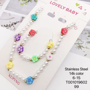 ชุดเครื่องประดับ XUPING <span class=keywords><strong>สร้อย</strong></span>คอ/<span class=keywords><strong>สร้อย</strong></span>ข้อมือรูปดอกไม้น่ารัก ชุบทองบน<span class=keywords><strong>ส</strong></span><span class=keywords><strong>แตน</strong></span><span class=keywords><strong>เล</strong></span><span class=keywords><strong>ส</strong></span> ประดับมุกเทียม <span class=keywords><strong>ส</strong></span>ำหรับเด็ก - Product Image 3