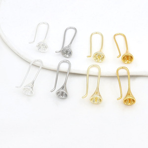 18k gold color-preserving ear <b>hook</b> accessories, natural crystal pearl base, DIY handmade <b>earring</b> materials, <b>earrings</b> A03 - Product Image 2