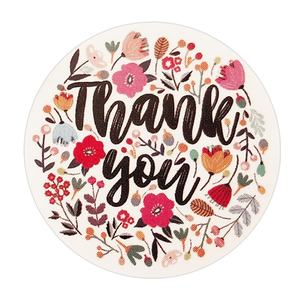 Autocollants adhésifs personnalisés floraux de remerciement, étiquettes imprimées sur mesure pour petites entreprises, étiquettes en papier imperméables pour cadeaux et artisanat - Product Image 5