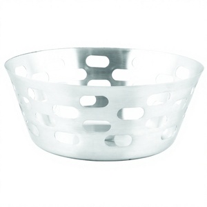 Panier à pain rond en acier inoxydable - Product Image 1