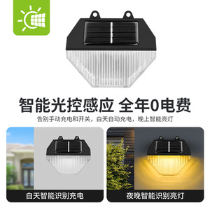 AIBO <b>Solar</b> Wall Lamp Warm <b>Light</b> Outdoor <b>Garden</b> <b>Fence</b> Lighting Decorative Landscape <b>Light</b> - Product Image 4