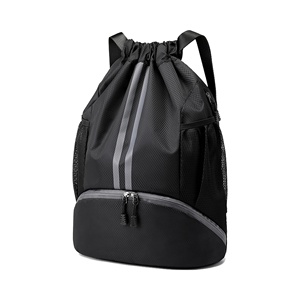 Sac à dos à cordon résistant à l'eau, sac de plage à cordon, sac de sport avec compartiment pour chaussures pour le football, le basketball, la natation - Product Image 1