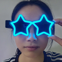 Lunettes LED à fil EL de haute qualité, forme étoile et cœur, lumineuses, pour festivals, soirées rave, fournitures de fête, décorations et cadeaux – Nouveauté 2026, Vente Flash