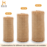 Canne à rotin en plastique synthétique tissé filet à mailles ouvertes tissage ouvert rouleau de sangle de canne en osier pour meubles de cannage bricolage