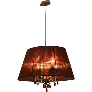 Lámpara de techo LED pequeña OLYMPIA 4xE14 Marron/Base de acero de cobre cubierta acrílica 6000K para villas dormitorios hoteles cocinas interruptor de CA - Product Image 1