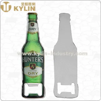 durable mini metal fridge bottle opener with magnet at back