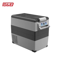 Réfrigérateur-congélateur portable 55L à double zone pour camping-car, sans givre, économe en énergie, DC12V/AC220V, électrique, pour hôtel