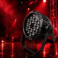 Projecteur LED Par pour événements extérieurs, mariages, hôtels, étanche, 18x10W RGBW 4-en-1 6-en-1, avec contrôle DMX512, pour la danse et l'éclairage de table
