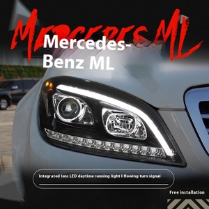 Phares LED complets pour <span class=keywords><strong>Mercedes</strong></span> <span class=keywords><strong>Benz</strong></span> <span class=keywords><strong>W164</strong></span> ML280 ML320 ML350 ML500 2005-2011, kit de carrosserie modifié avec feux de jour avant - Product Image 2