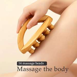 Alat relaksasi selulit terapi SPA, alat terapi SPA kerokan Meridian tubuh pinggang kayu alami - Product Image 5