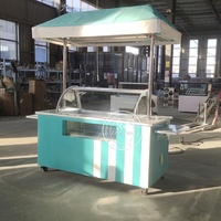 Machine à crème glacée commerciale, chariot à crème glacée et gelato, facile à déplacer