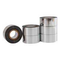 Vente en gros de feuilles de marquage à chaud or et argent de 30 mm * 100 m pour machine de codage de date, résistantes aux rayures