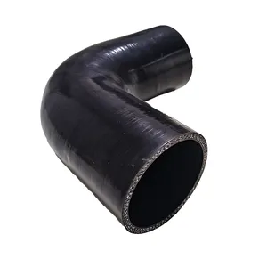 L shape industrial silicone air hose black 19mm 90 degree tube rubber elbow hose for car