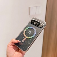 Coques de téléphone uniques semi-transparentes à paillettes étoilées pour Google Pixel 10 10A 9 ProXL 9 8 a Pro, coque magnétique sans fil antichoc