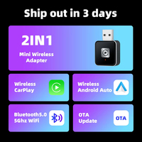 Adaptador CarPlay EKIY, Dongle Android Auto, Conexión por Cable a Inalámbrica, Carplay Inalámbrico 2 en 1, Adaptador Inteligente para Auto, Gran Venta