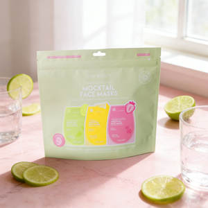 Sachet Doypack Personnalisable avec Fermeture Éclair, Qualité Alimentaire, pour Emballage de Soins de la Peau et Masques Faciaux, avec Impression de Logo Personnalisé - Product Image 1