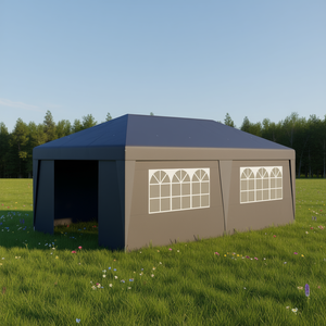 Tente à auvent Db Pop 10 x 19,5 pieds, hauteur réglable avec parois latérales, utilisation en extérieur quatre saisons - Product Image 2