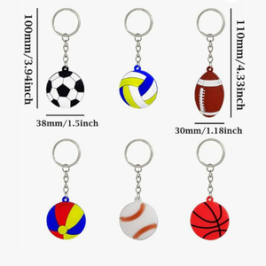 ผู้ผลิตพวงกุญแจโลโก้รถยนต์มอเตอร์ไซค์แบบกำหนดเอง ลายลูกฟุตบอล <span class=keywords><strong>8</strong></span> ลูก อนิเมะ ยางซิลิโคนนิ่ม 3 มิติ พีวีซี ขายส่ง - Product Image 3