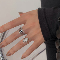 Bagues en argent sterling filigrané à motif treillis, style rétro polyvalent en argent thaïlandais pour femmes, à prix abordable et en stock