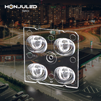 Lentille optique LED TIR personnalisée pour PC, fournie par l'usine, haute efficacité, pour downlight, rail lumineux, spot, indice de protection IP65, garantie 3 ans