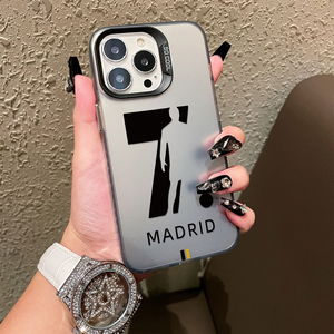 # Funda para iPhone con Silueta de 7 Jugadores de Fútbol de <span class=keywords><strong>Madrid</strong></span>, Funda Antigolpes Compatible con la Serie iPhone 17/16/15/14/13 ProMax - Product Image 5
