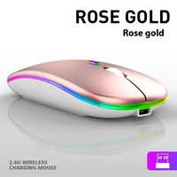 Harga pabrik 2.4G Mouse Gaming optik USB BT pengisian daya nirkabel tidak berisik untuk permainan PC Laptop kantor digunakan dengan benar isi ulang