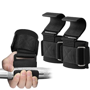 Sangles de Soutien pour Poignets et Mains avec Crochets en Acier Métalliques Personnalisables pour Musculation, Améliore la Prise de Force, Protection pour Traction et Haltérophilie, Sécurité Fitness - Product Image 1