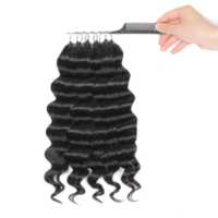 Venta al por mayor de fábrica: Cabello humano virgen 100% sin procesar para crochet, onda profunda suelta, estilo bohemio, para trenzar.