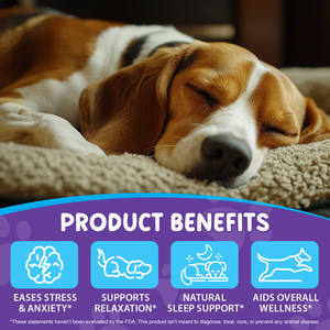 Worafy Dog Calming Sleep Aid Suplementos líquidos <span class=keywords><strong>Gotas</strong></span> de melatonina natural para perros Reducir la <span class=keywords><strong>ansiedad</strong></span> y el estrés - Product Image 3