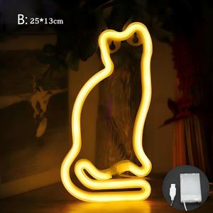 Lámpara LED <span class=keywords><strong>de</strong></span> Neón con Forma <span class=keywords><strong>de</strong></span> Gato, 5V, Luces Decorativas <span class=keywords><strong>de</strong></span> Pared para Exteriores, para Dormitorio, Hogar, Bar, Restaurante, Tienda, Club - Product Image 4