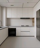 Nouveauté : Cuisine et meubles de salle à manger modulaires en bois massif de luxe moderne avec portes en verre, meubles de salon