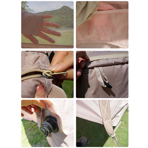 Carpa Inflable para 4 Estaciones con Toldo, Revestimiento de PU Oxford 210D, Impermeable, Gran Espacio, Refugio para Campamento al Aire Libre - Product Image 6