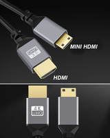4K @ 60HZ 0.5-2.4M Micro mini HDMI vers HDMI Mini Micro hdmi Extension Cordon flexible Câble vidéo Mâle à Mâle pour CCTV caméra PC TV