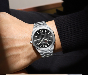 Montre pour homme CURREN 8476, boîtier en alliage, bracelet en acier inoxydable, quartz analogique, verre 41 mm, résistante à l'eau, sport, mode, affaires, dessin animé - Product Image 4