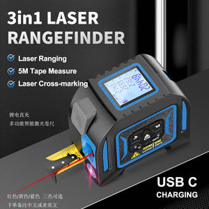 Ruban à mesurer laser intelligent multifonctionnel 5m + télémètre laser 40m Niveau laser avec batterie au lithium - Product Image 4