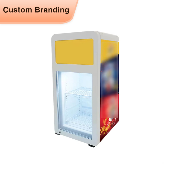 MEISDA SC68D Mini 68L Single Temperature Direct Cooling Single Glass Door Air Cooling Beverage Display Fridge Adjustable Shelves