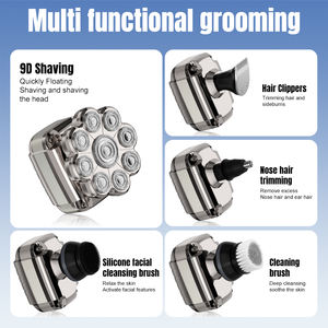 Afeitadora Eléctrica Resuxi 9900 para Hombre, Impermeable IPX6, Cabezal de Afeitado Magnético 9D, Pantalla LCD, Afeitadora Rotativa, Kit de Aseo para Barba - Product Image 2