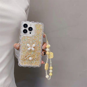 Sáng Bán buôn chất lượng tốt vỏ long lanh điện thoại di động Trường hợp với dây buộc - Product Image 3