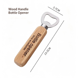 Ouvre-bouteille à <span class=keywords><strong>pompe</strong></span> à air, ouvre-bouteille personnalisé, ouvre-bouteille en acier inoxydable pour bière, porte-clés personnalisé en bois, aimant de réfrigérateur en métal - Product Image 6