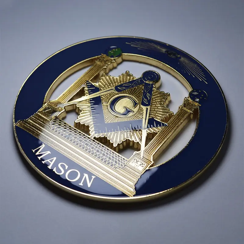 Venta al por mayor Personalización Masonic Freemason Metal Chrome Car Emblems Auto Badge
